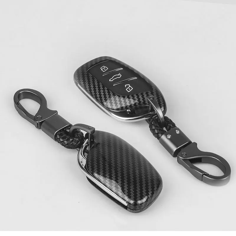 

2022 Fashion 4D Carbon Fiber Car Key Case For MG ZS EV MG6 EZS HS EHS 2019 2020 For Roewe RX5 i6 i5 RX3 RX8 ERX5 Accessories