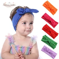 baby girl headband tiara newborn sweet bow hairbands headdress infant accessories headwear head wrap solid headdress
