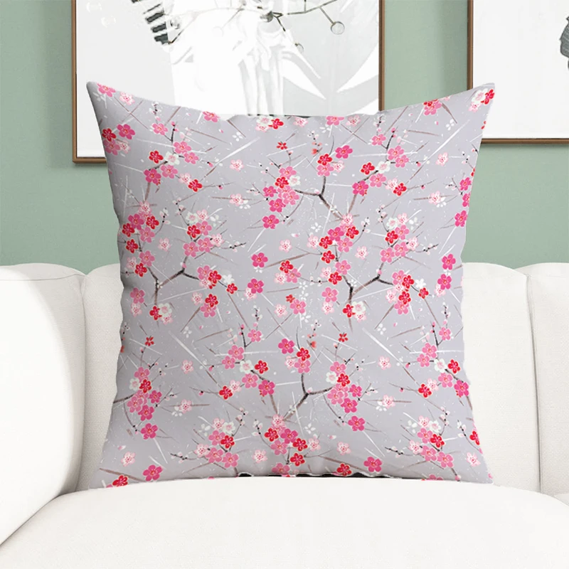 

Декоративные подушки с цветами для кровати, Роскошный чехол для подушки, Женский чехол, 45*45, наволочка, Короткие Плюшевые подушки 45x45, декора...