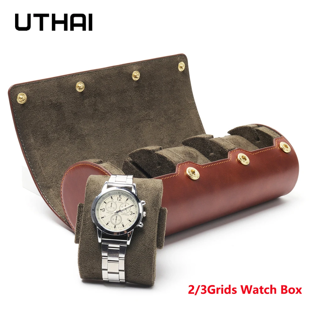 

2/3Grids Watch Box Leather Case Holder Storage Box Quartz Watch Jewelry Box Display high quality gift box UTHAI U09