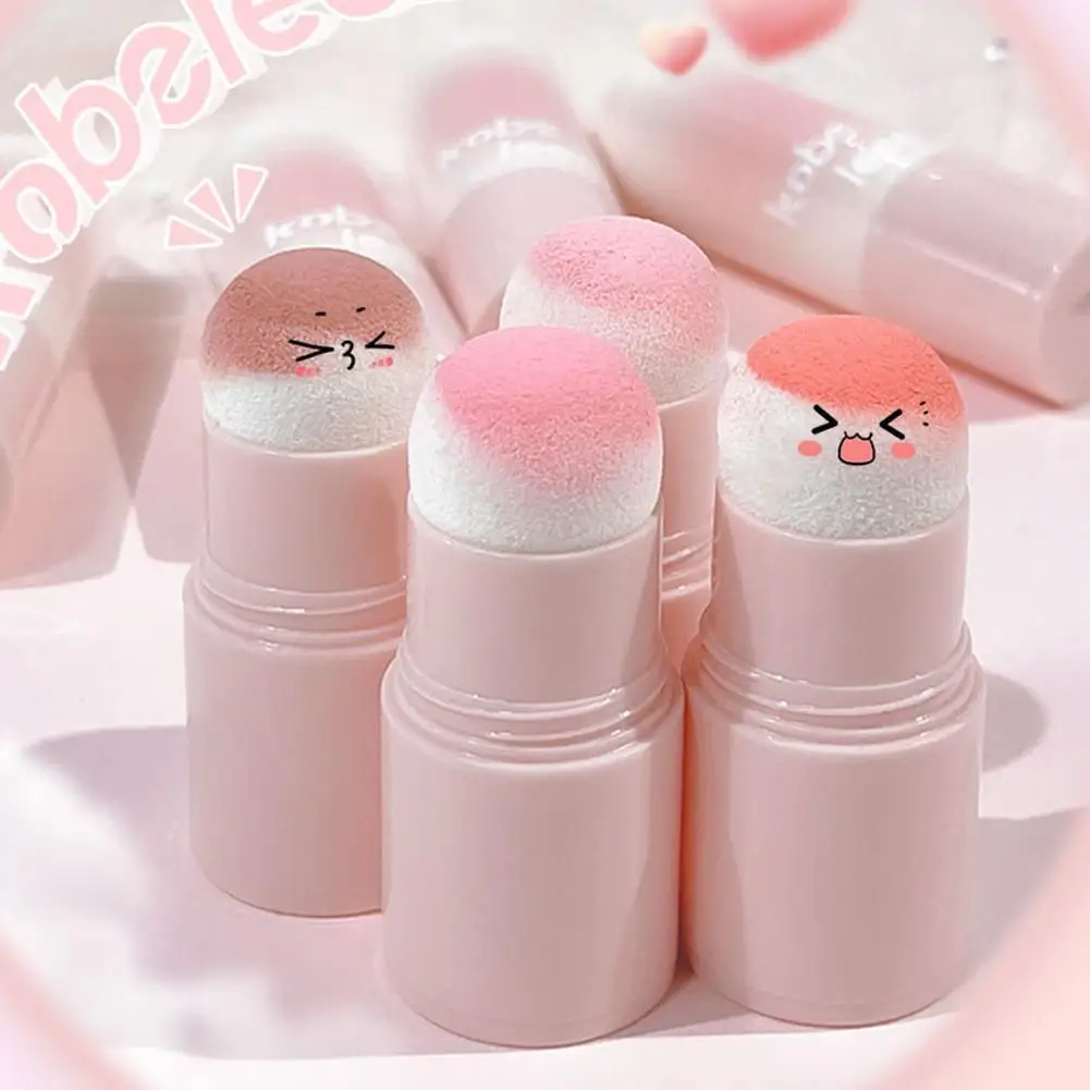 

Double Head Sponge Facial Blush Stick Waterproof Multi-purpose Finish Balm Blush Makeup Pen Cream Eyes&lips&Cheek Matte Con V4V7