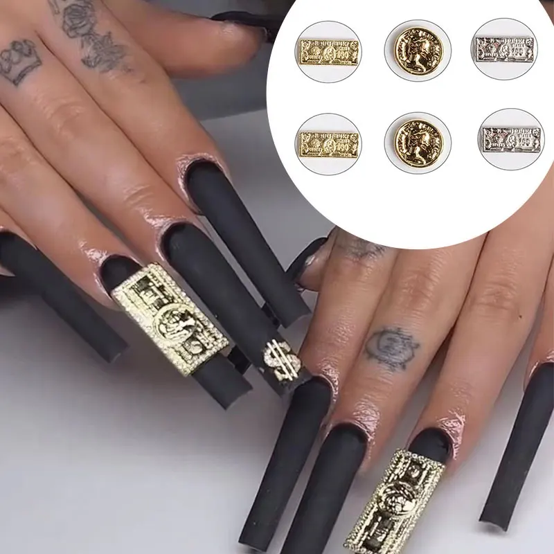 3D Подвески dolпри, металлическое украшение для ногтей из сплава, бриллианты, драгоценный камень, маникюрные принадлежности для профессионального маникюра