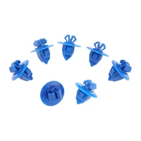 50pcs plastic fasteners push in type clips 8mm hole blue car guard board shield retainers fit toyota auto door trim