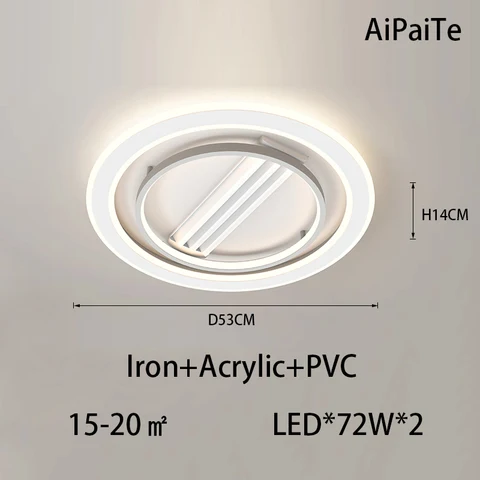 Современная Минималистичная белая Веерная лампа AiPaiTe, квадратная/круглая/прямоугольная, максимальная длина стороны 110 см, для столовой, гостиной