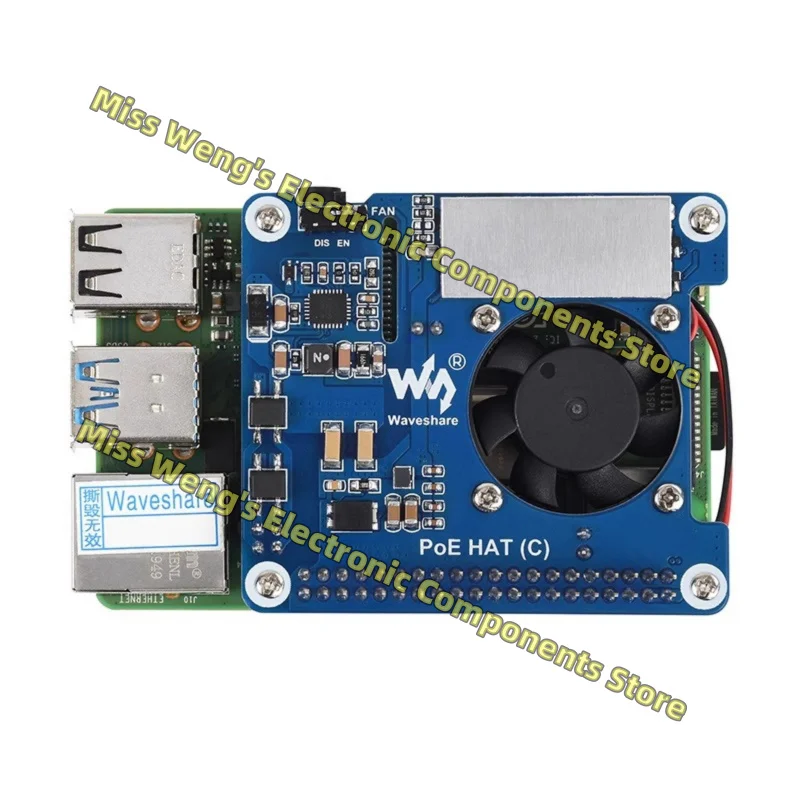 Raspberry Pi 3/4B POE Ethernet Плата расширения модуль поддерживает 802.3af/at сеть PoE HAT (C)