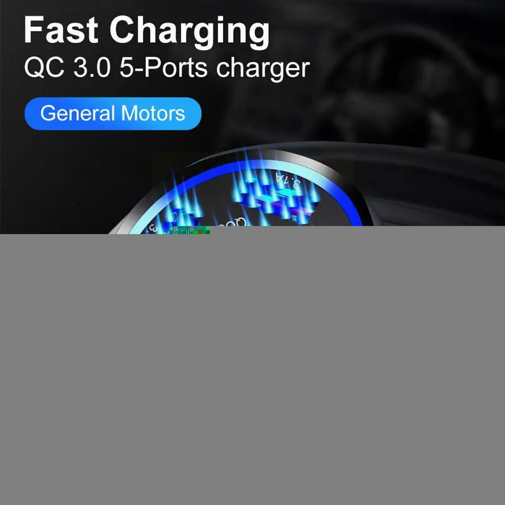 5USB Car Charger Quick Charge Mini LED Fast Charging Car Multi Charging Phone Adapter In Mobile Quick Charger Ports D0L7 images - 6
