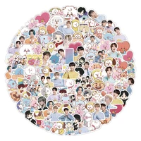 60pcs kawaii kpop star bangtan boys stickers new album cute idols card korea stickers pack stationery decors scrapbooking
