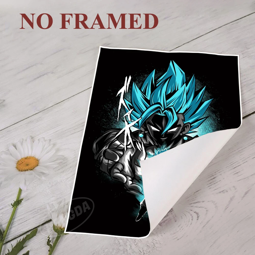 Home Decor Anime Canvas Dragon Ball Painting Goku Wall Art Vegeta IV Poster Super Saiyan Picture No Frame For Bedside Background images - 6