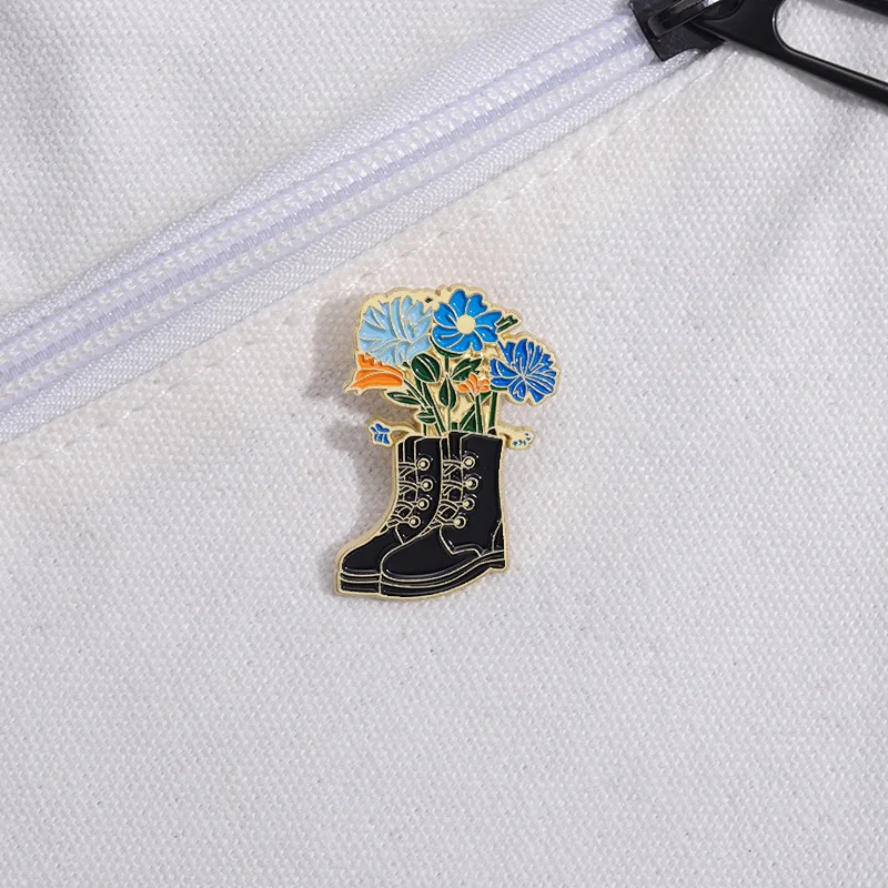 Креативные модные броши в виде цветка растения цветные эмалированные