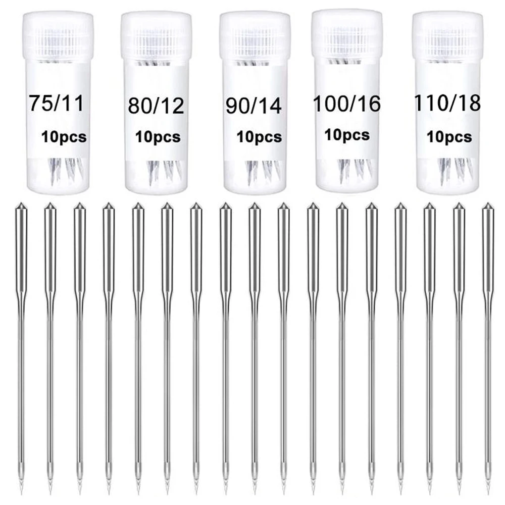 50pcs Sewing Machine Needles Universal Regular Point Needles