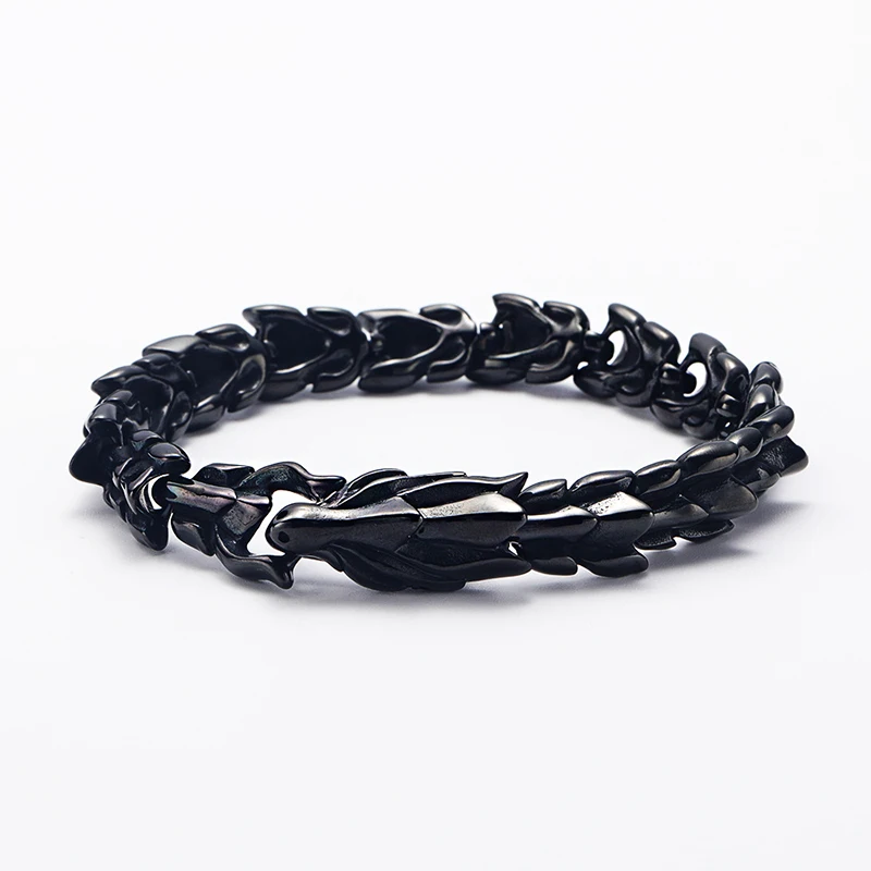 Браслеты-цепочки в стиле панк-рок для мужчин ювелирные украшения из титановой