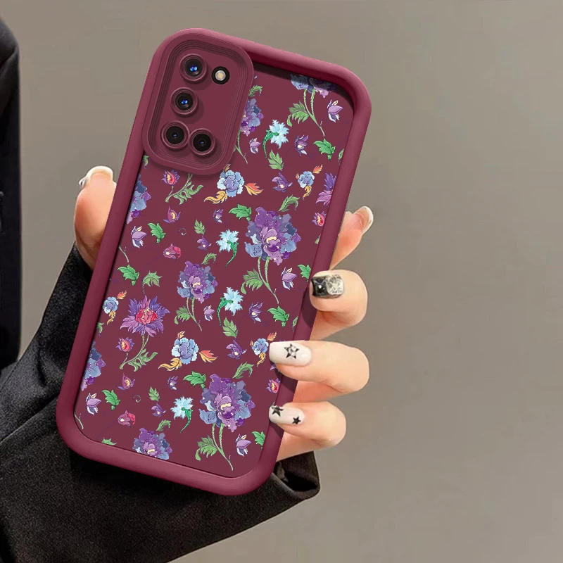 Матовый силиконовый чехол для Xiaomi Redmi Note 14 13 Pro Plus 12 Turbo 12S 11S 11T 11 Pro с цветочным узором, противоударный (art.: 3920db0ff18b3) - 3920db0ff18b3