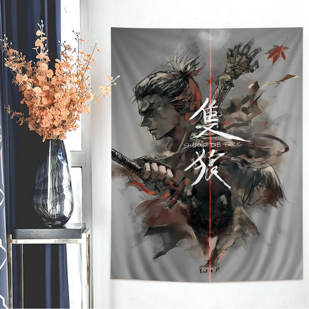 Sekiro Shadows Die дважды большой настенный гобелен с принтом дешевый хиппи богемный