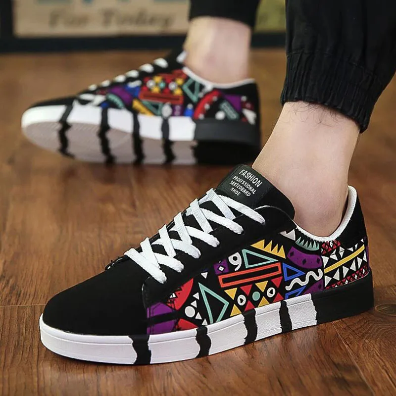 

2022 New Men's Casual Shoes Sneakers Men's Print Fashion Trend Flat Tennis Men's Men's Vulcanized Shoes Zapatos De Hombre #9