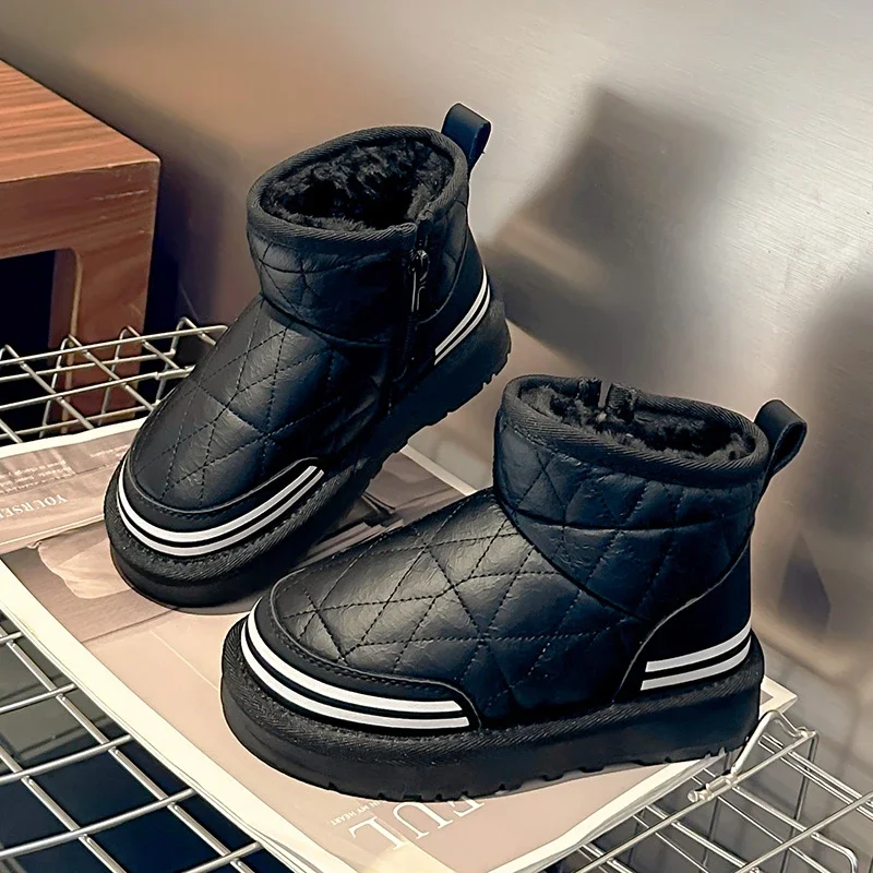 Новые зимние детские ботинки для мальчиков уличные утепленные теплые