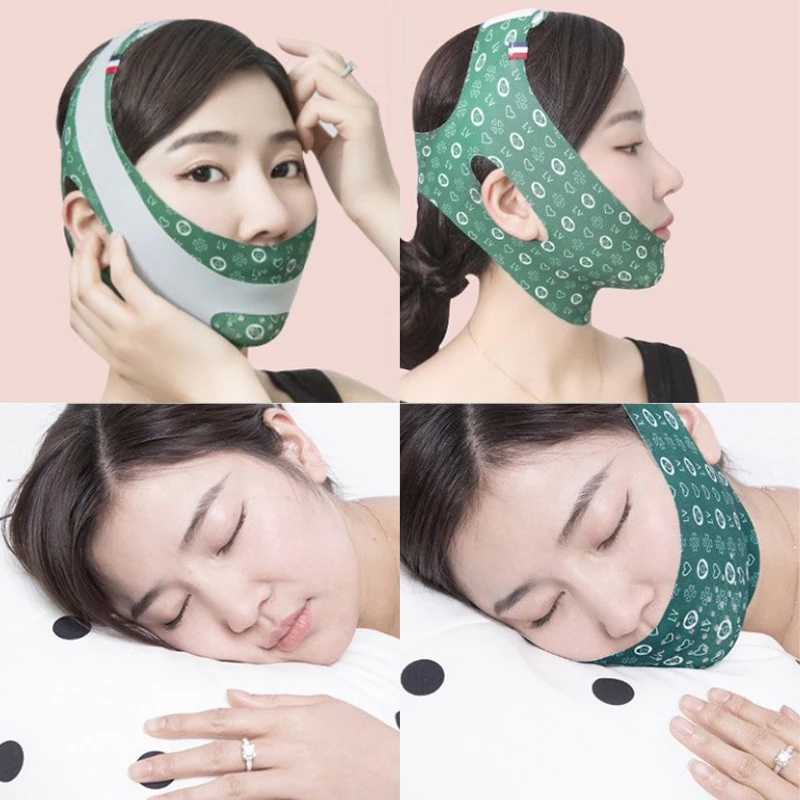 Инструмент против храпа маска для сна V-образная лица пояс похудения закрывающий