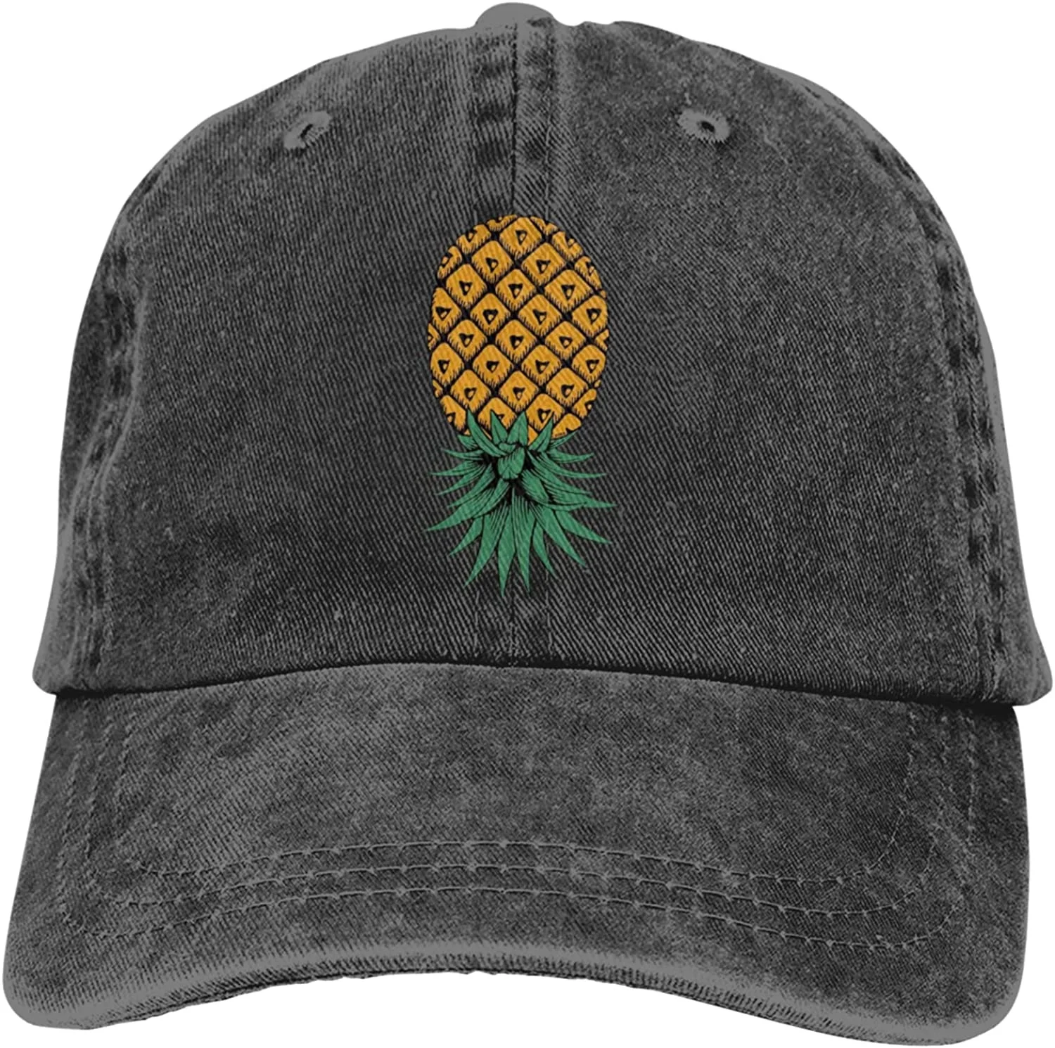 

Upside Down Pineapple Baseball Cap Funny Cowboy Hat Unisex Adult Vintage Trucker Hats Adjustable Washable