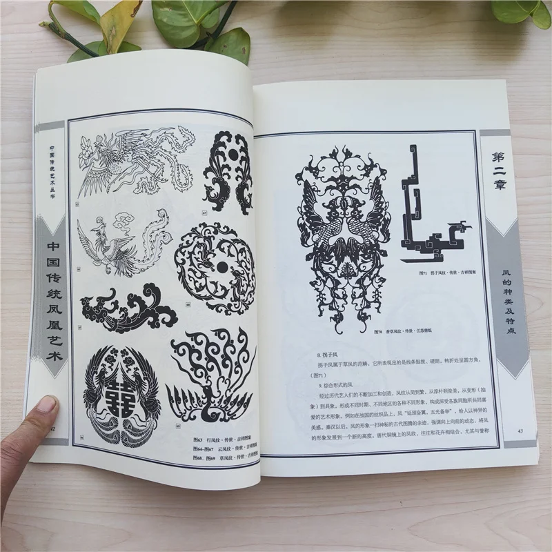 Книга для рисования традиционными китайскими узорами Феникс