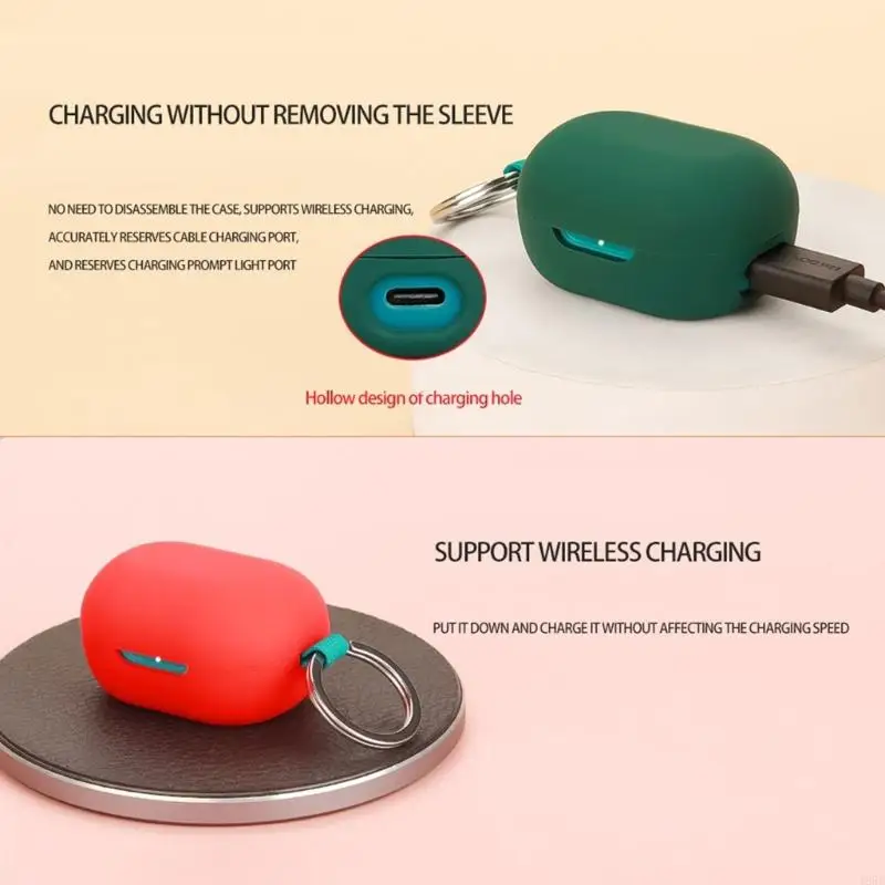 Фото Гибкий силиконовый защитный чехол для JLab JBuds Mini Earbud, противоударный чехол, устойчивый к царапинам рукав, ежедневное использование №5