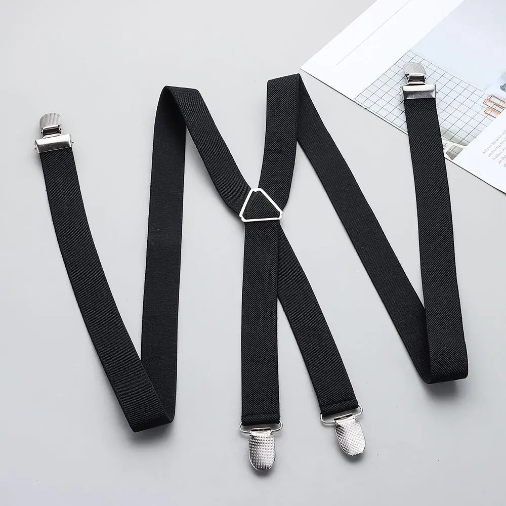 

Apparel Accessories Elastic Sturdy Wedding Dress Strap Clip Braces Suspenders Trousers Belt Clip-on Adjustable