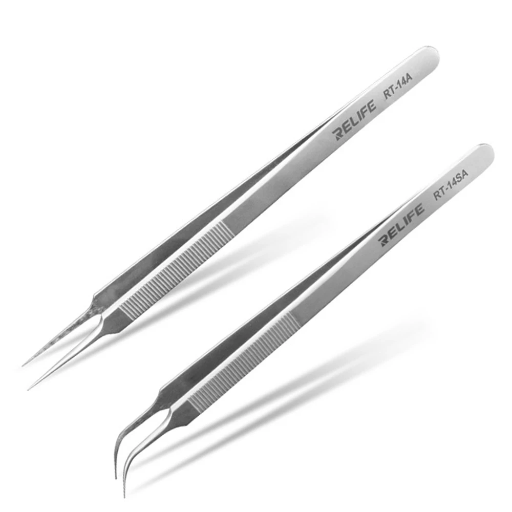 RT-14A RT-14SA Мобильный телефон пинцет для ремонта антистатический Противоскользящий зажим с высокой точностью и тонким наконечником плюс ремонт микросхем RT-14A RT-14SA Мобильный телефон пинцет для ремонта антистатический Противоскользящий зажим с высокой точностью и тонким наконечником плюс ремонт микросхем