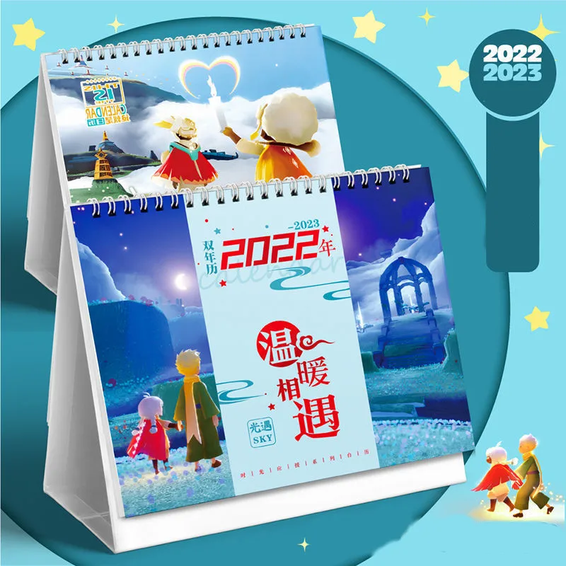 

Sky Children of Light Table Calendar Cartoon Owl Daleth Caleb Desk Calendar Cartoon Planner Desktop Calendar Display Cute 2022