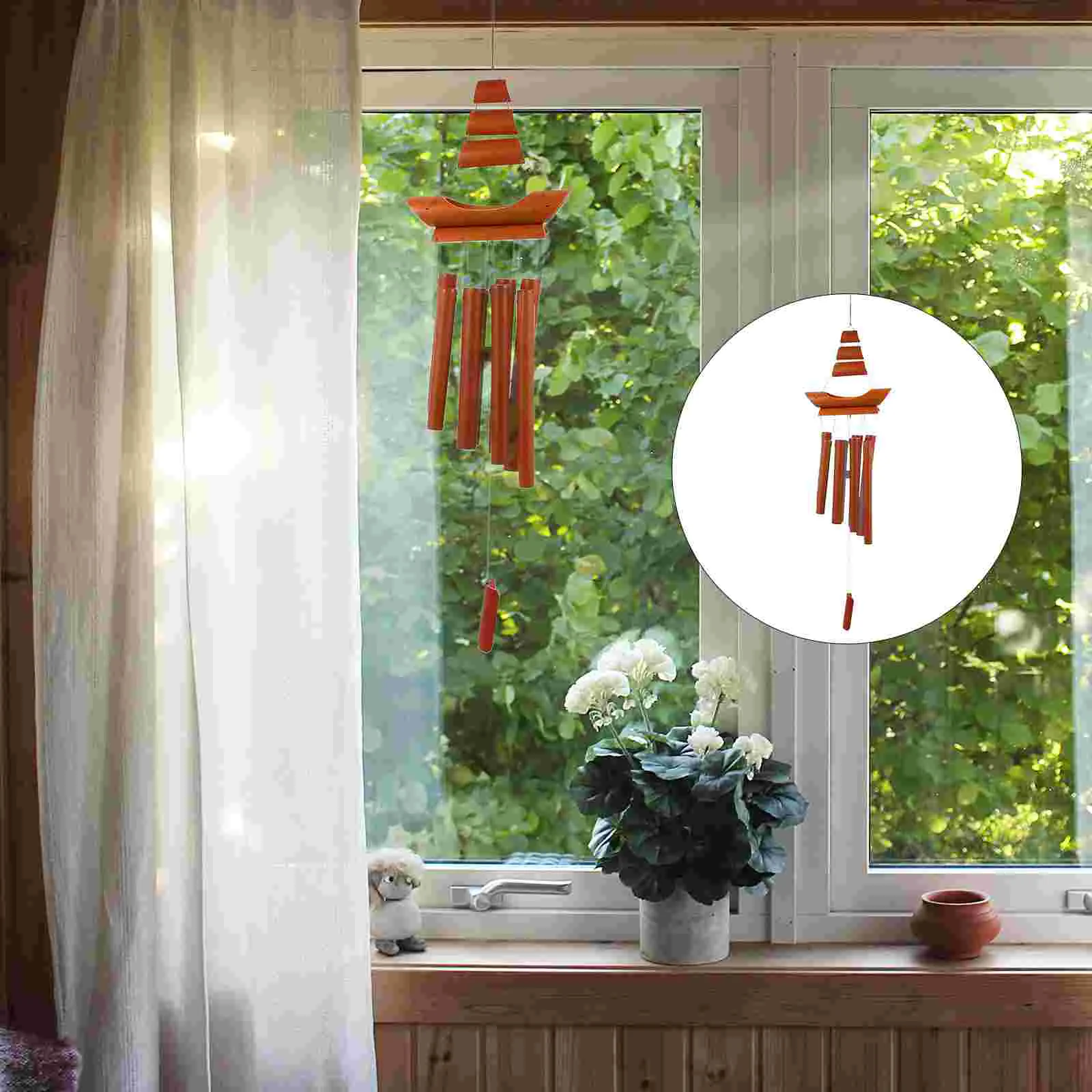 

Подвесное украшение, парусная лодка, ветряная Колокольчик из бамбука, подвеска, подарки на день рождения