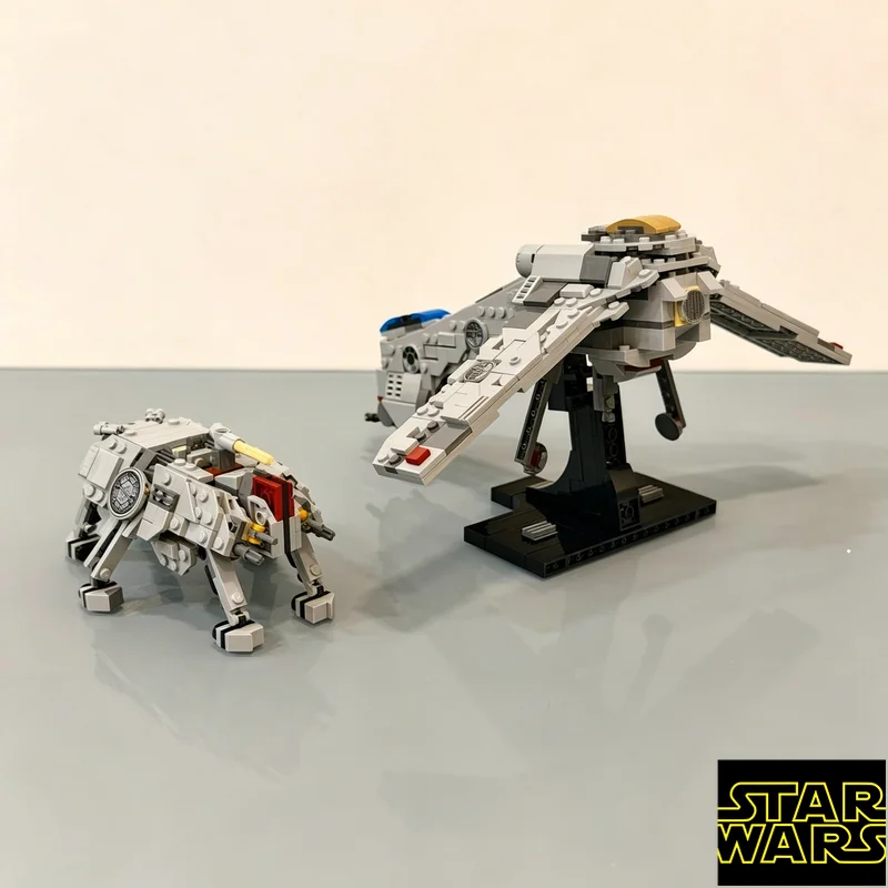 Фото 751 деталь MOC: Космический корабль-десантник и шагоход AT-TE, конструктор среднего масштаба, подарки на Рождество №5