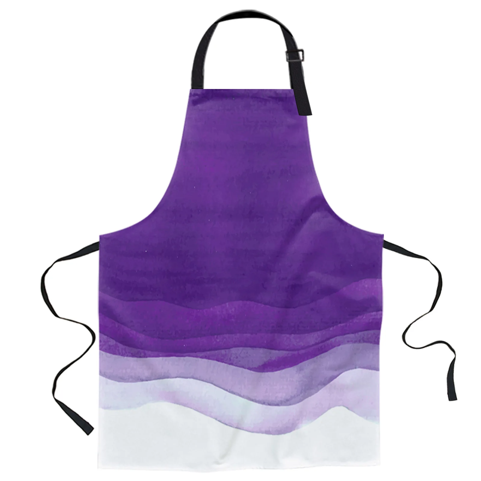 

Gradient Purple Watercolor Apron Cooking Kitchen Restaurant Bar Chef Bib Unisex Canvas Aprons For Women Men Kids
