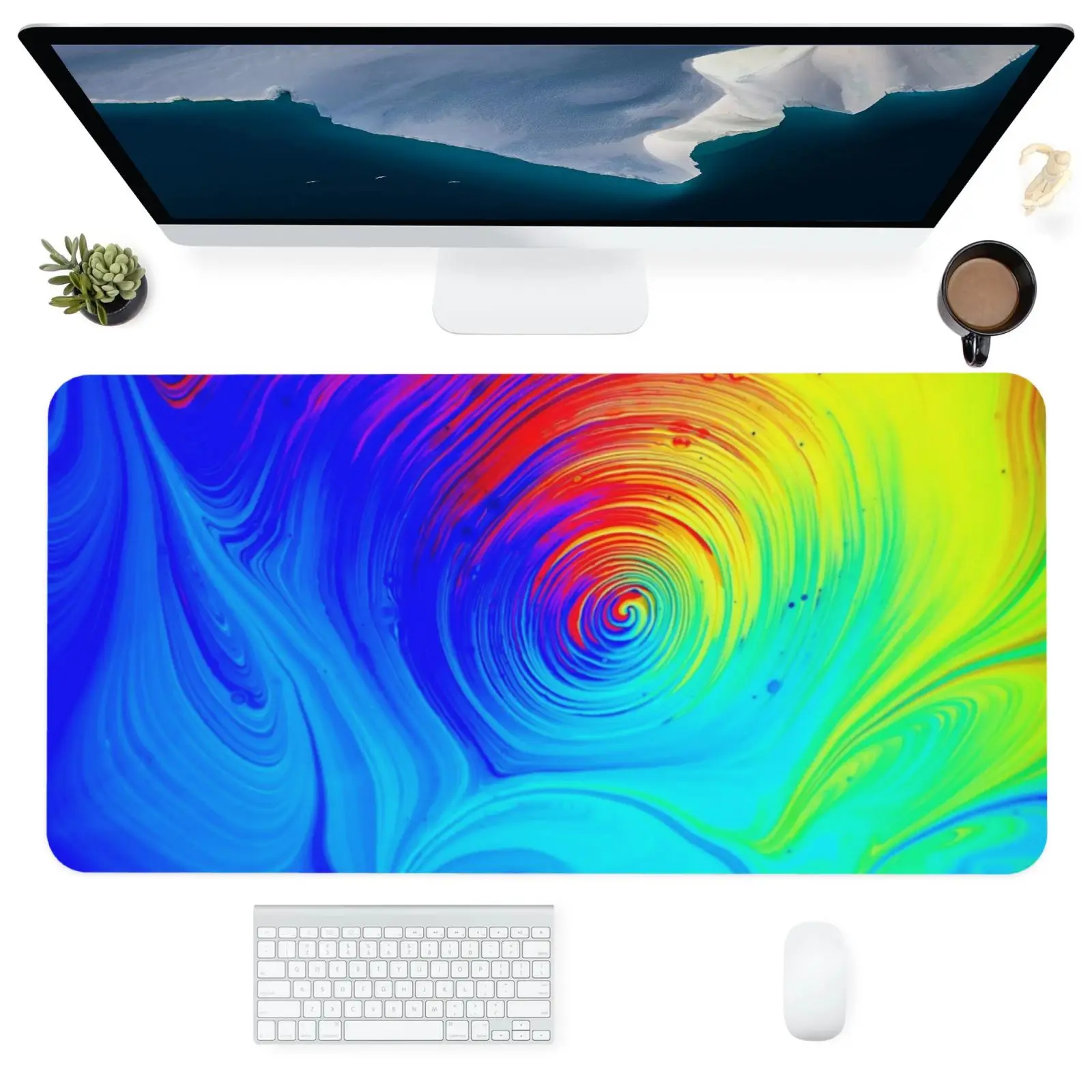 

MousePad Computer Office Supplies Accessories Square Dustproof Customized Mat Desk Color abstract art patterns MousePad 400x900