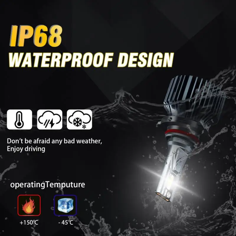 

Автомобильные светодиодные фары 9006 универсальные прочные портативные практичные автомобильные принадлежности автомобильные фары 12000 лм водонепроницаемые автомобильные аксессуары