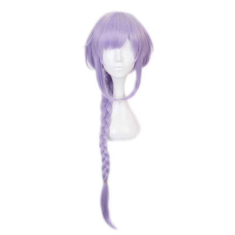 

Genshin Impact Cosplay Qiqi Wig Women 75cm Long Light Purple Heat Resistant Synthetic Hair Qiqi Wigs Halloween