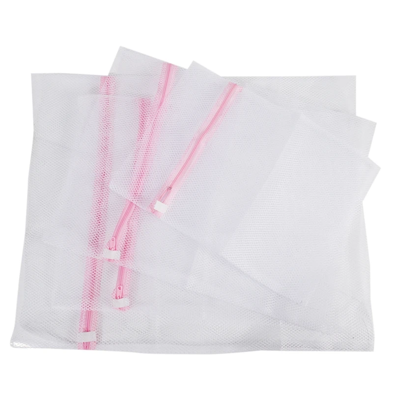 

Большой сетчатый мешок для стирки, набор из 4 прочных грубых сетчатых мешков для стирки одежды с застежкой-молнией, деликатные