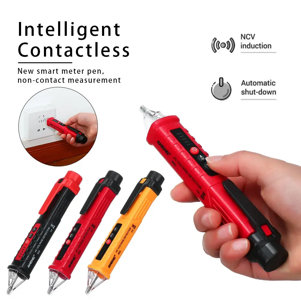 

1Pc Current Electric Sensor Voltage Detectors Pen Style Tester Meter Voltage Indicator Adjustable Non-Contact Test Pen 12-1000V