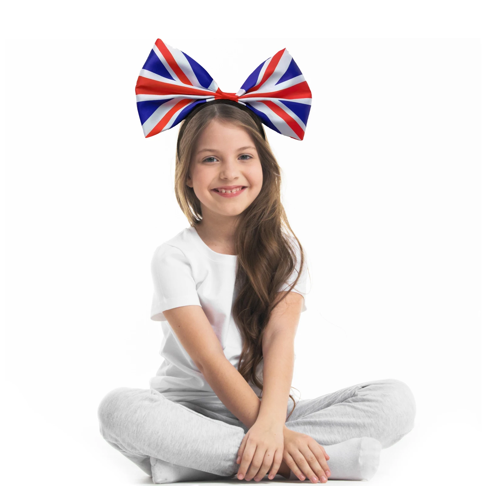 

Union Jack Bow Headband 2022 Queen Jubilee Party Supplies British Photo Props For Queen Jubilee National Holiday Decoration