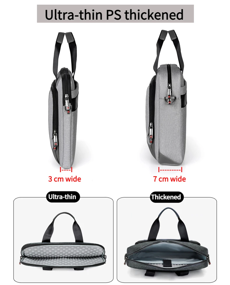 Men's Bag Business Computer Bag Men's Handbag Briefcase Shockproof 13.3 Inch 15.6 Inch Laptop Bag A4 Document Work Shoulder Bag