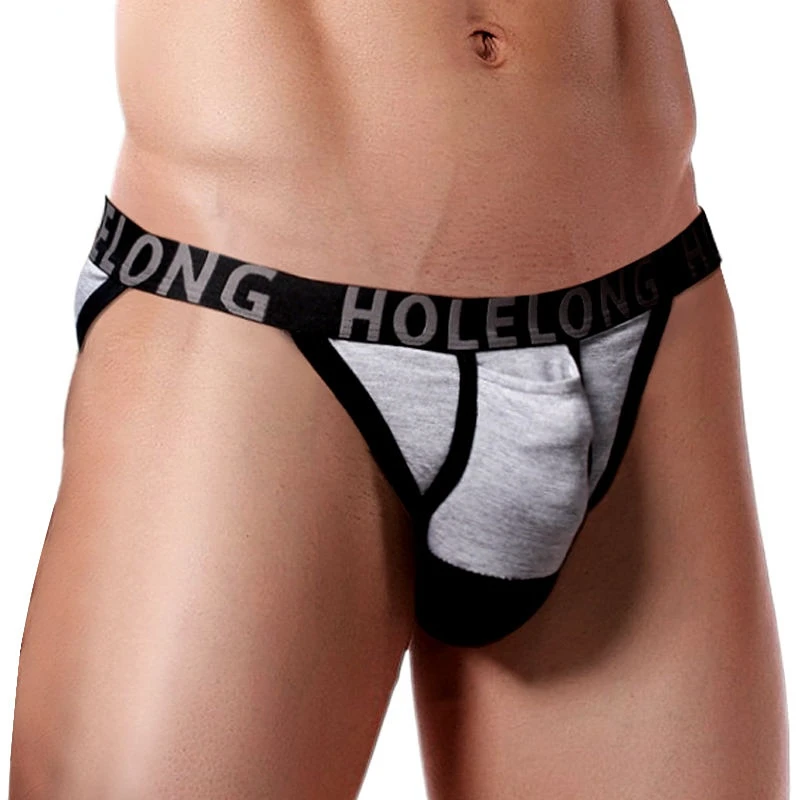 Man Penis Pouch Briefs U-Convex Erotic Underwear Ultra-Low Waist Scrotum Holder Shorts Breathable Japan Gay Bulge Bag Sexy Pant