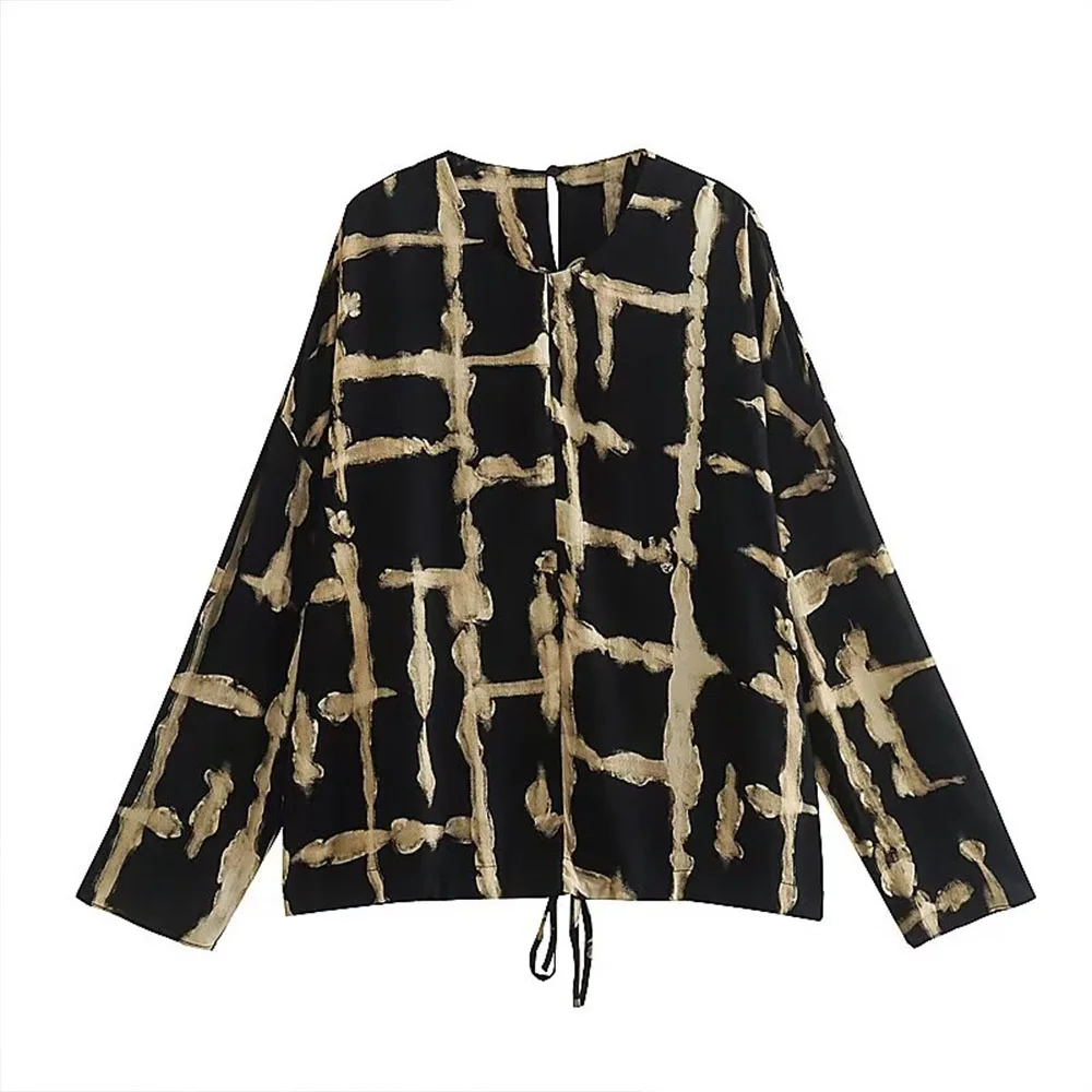 

Женская свободная рубашка с круглым вырезом BER & OYS & ZA2022