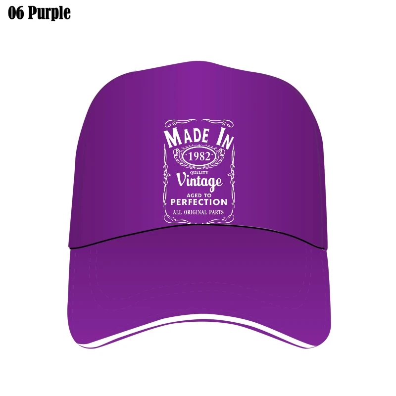 

Made In 1982 Bill Hats Born 34Th Year Birthday Age Present Vintage Funny Mens Gift Men'S Hats Bill Hat