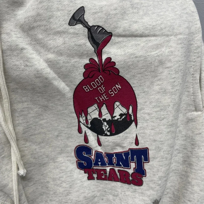 Японская толстовка с капюшоном в стиле High Street Saint винтажная хлопковая Харадзюку