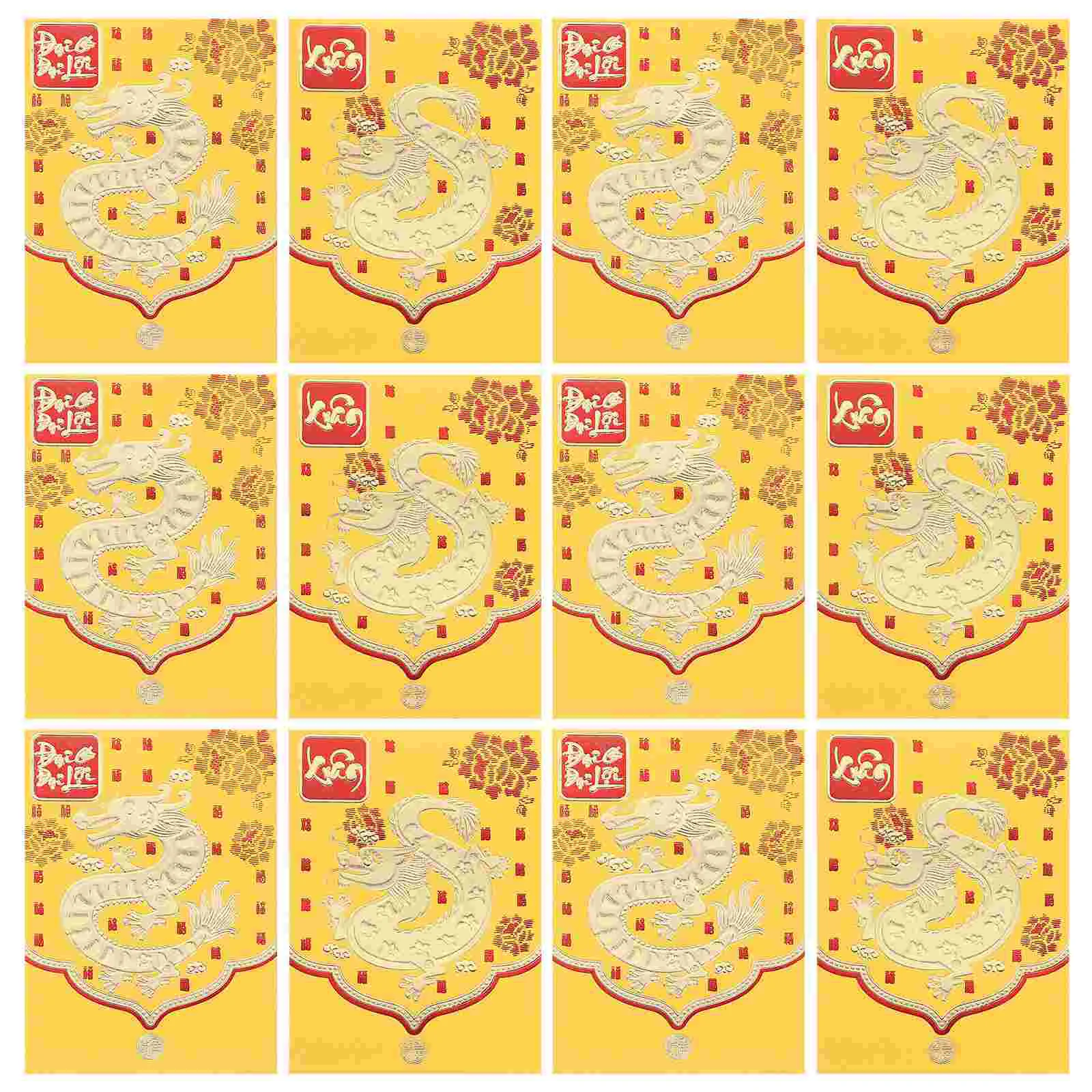 

30 Pcs Envelopes New Year Cute Dragon Pattern Traditional Red Pocket Spring Festival