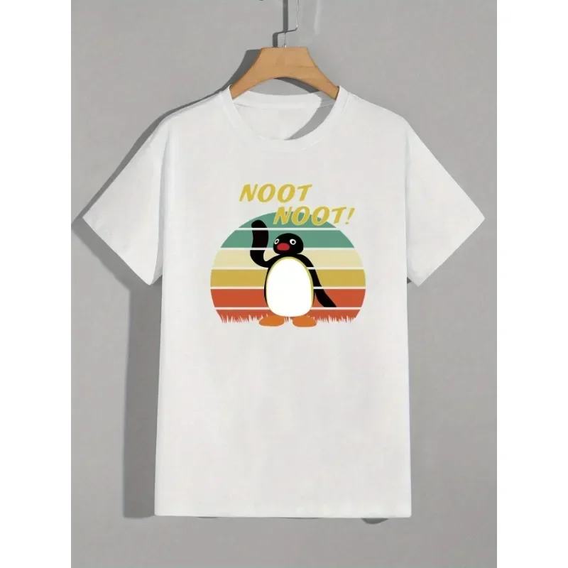Футболка в стиле ретро Noot Pingu Meme Женская хлопковая с рисунком популярная модная