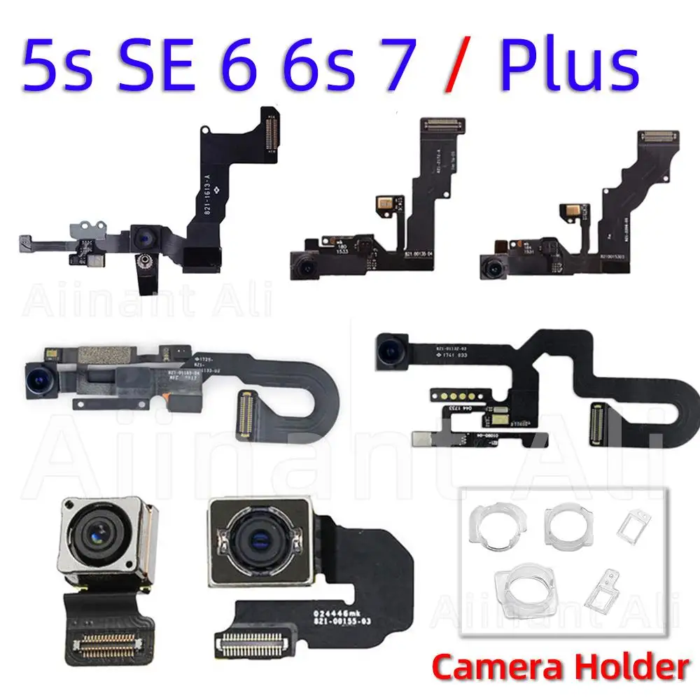 Original Small Front Camera Flex For iPhone 6 6s 7 8 Plus 5S SE Proximity Sensor Rear Back Camera Flex Cable Phone Repair Parts