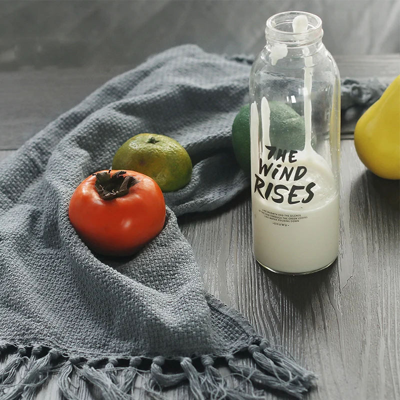 Салфетка из хлопка и льна с кисточками в стиле ретро | Дом сад