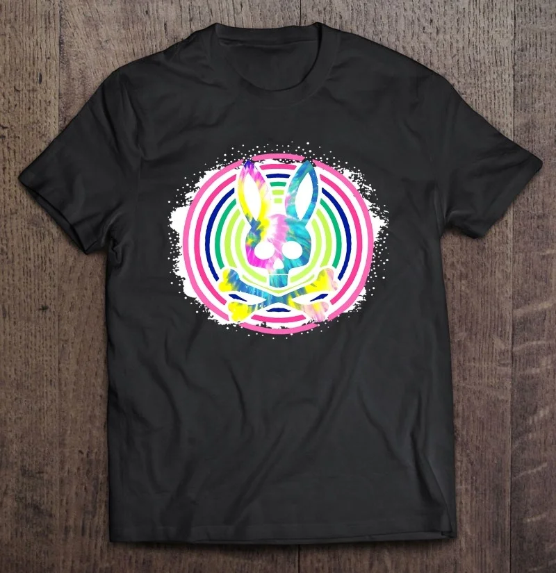 

All-new 100% cotton bunny Easter bleached rabbit skull t-shirt men's clothes t-shirt oversized women's t-shirt comics