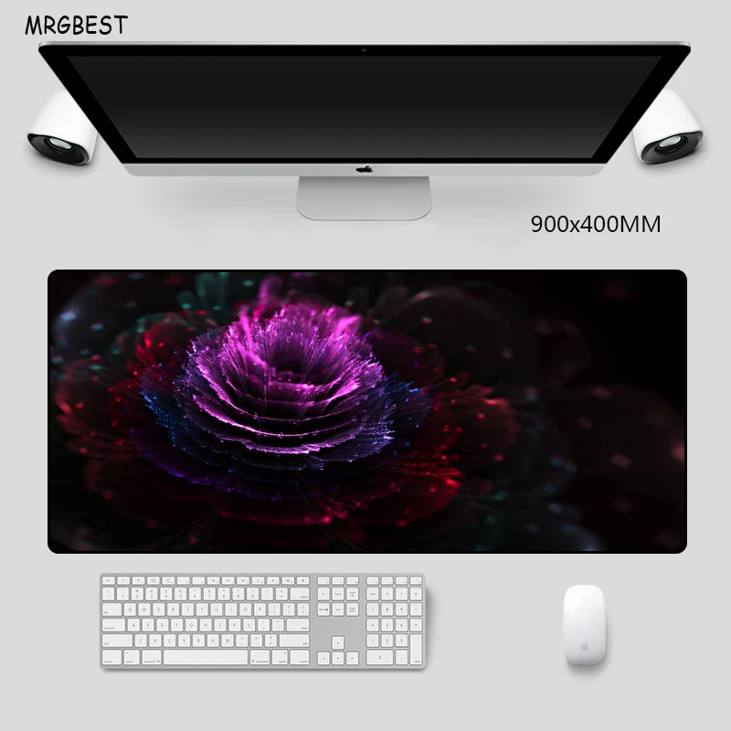 

MRGBEST Mouse Pad Large Light and Flower Pads Comfortable Nature Rubber Laptop Desk Mat Cover Your Hand Softy for Game Player