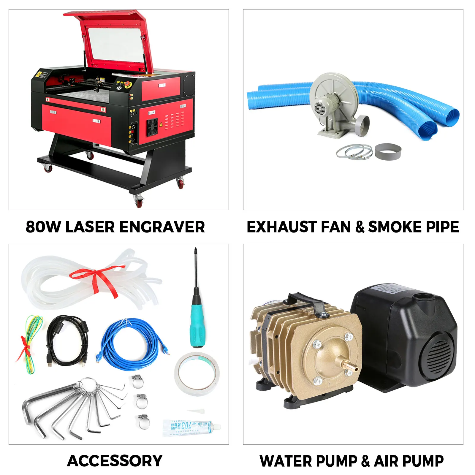 VEVOR Лучшая цена 80 Вт CO2 лазерная гравировальная машина 700*500 мм гравер Резак
