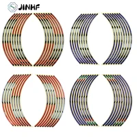 new 1set 1718 strips motorcycle car wheel tire stickers reflective rim tape motorbike auto decals