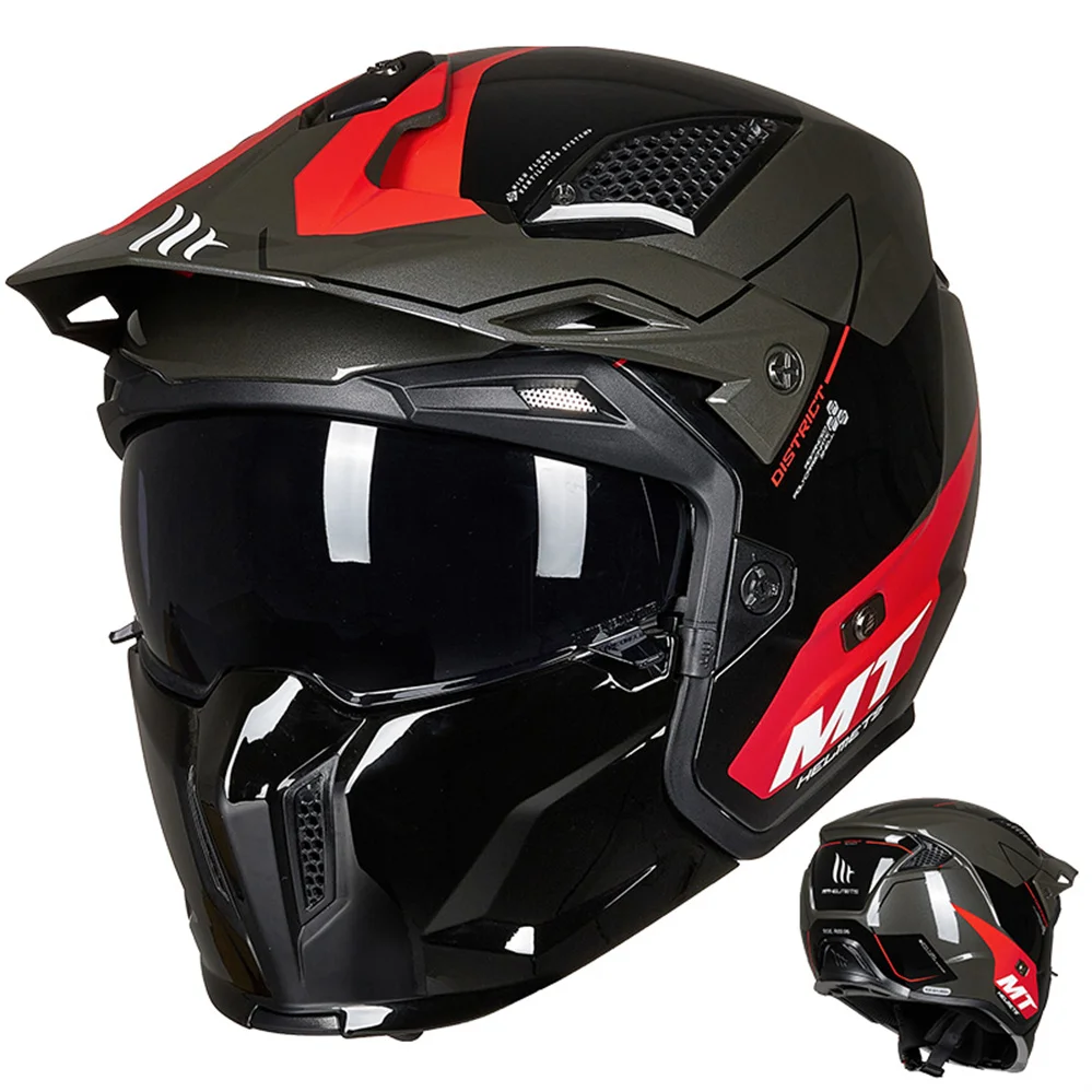 

Original MT Fashion Personalized Motorcycle Off Road Helmet High Quality Motocross Racing Modular Half Open Full Face Casco Moto