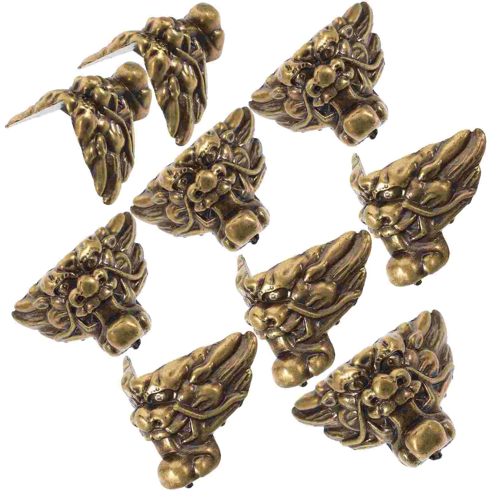 

Corner Box Legs Protector Feet Protectors Decorative Jewelry Desk Furniture Guard Cabinet Bronze Wooden Leg